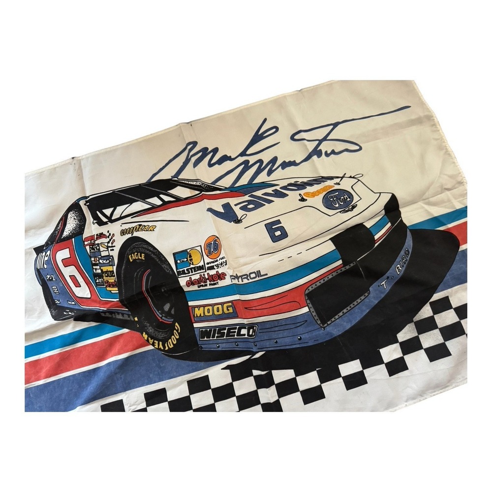 Vintage 1994 Mark Martin Valvoline #6 Racing Flag Banner NASCAR Winston Cup READ